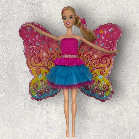 Mattel Barbie A Fairy Secret Doll 2 In 1 Original Outfit Removable Wings - Works - Picture 5 of 13